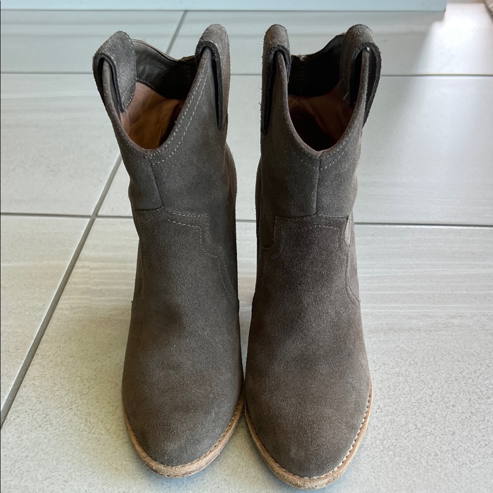 Joie Charcoal Suede Ankle Boots